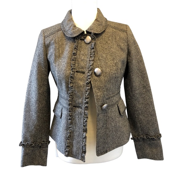 J. Crew Jackets & Blazers - 💸FLASH SALE💸 J. Crew Gray Woven Wool Coat Size 2
